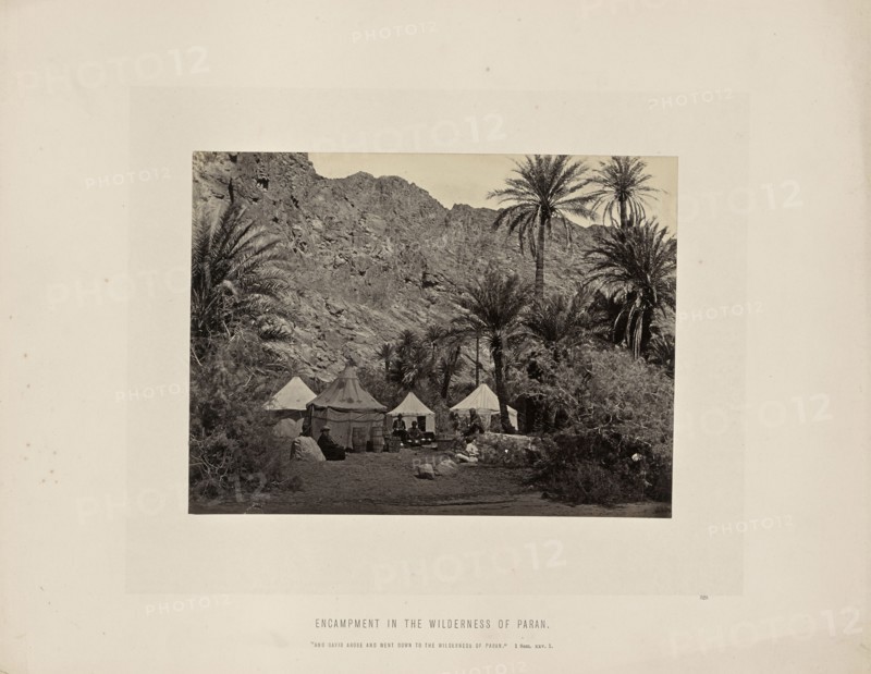 Encampment in the Wilderness of Paran; Francis Frith, English, 1822 - 1898, Sinai Peninsula, Egypt; about 1865; Albumen silver