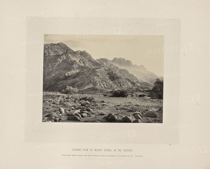 Distant View of Mount Serbal in the Evening; Francis Frith, English, 1822 - 1898, Sinai Peninsula, Egypt; about 1865; Albumen