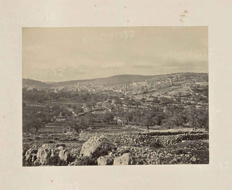 Hebron and the Plain of Mamre, with Mosque Covering the Cave of Machpelah; Francis Frith, English, 1822 - 1898, Hebron, Israel