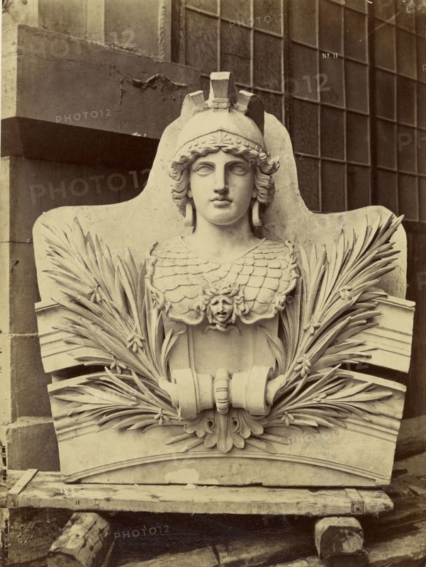 Clef de la grande fenetre. Facade postérieure de la scène; Louis-Émile Durandelle, French, 1839 - 1917, Paris, France