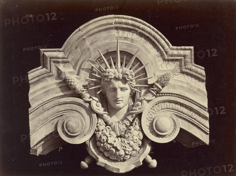 Clefs des arcs dans la coupole du grand escalier; Louis-Émile Durandelle, French, 1839 - 1917, Paris, France; about 1875