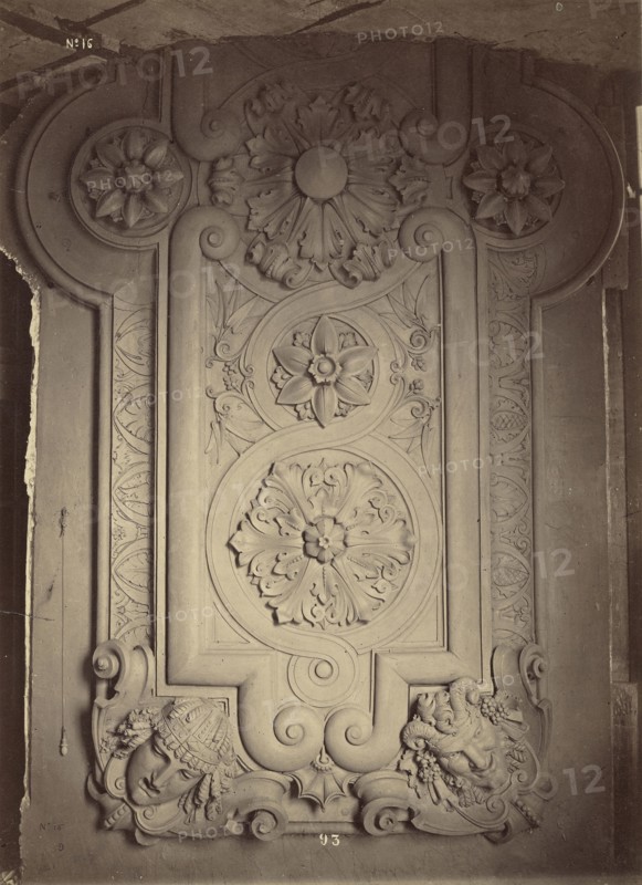 Bas-relief de la partie supérieure de la voute. Vestibule octogone; Louis-Émile Durandelle, French, 1839 - 1917, Paris, France