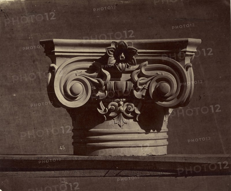 Chapiteau des colonnes du vestibule. Pavillon du chef de l'Etat; Louis-Émile Durandelle, French, 1839 - 1917, Paris, France