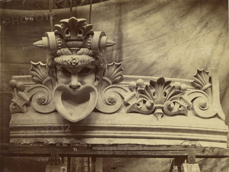 Chéneau de la lanterne de la salle; Louis-Émile Durandelle, French, 1839 - 1917, Paris, France; about 1875; Albumen silver