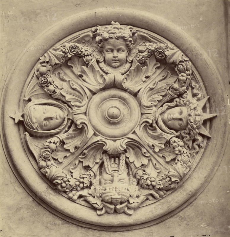 Clef de voute. Galeries latérales; Louis-Émile Durandelle, French, 1839 - 1917, Paris, France; about 1875; Albumen silver print