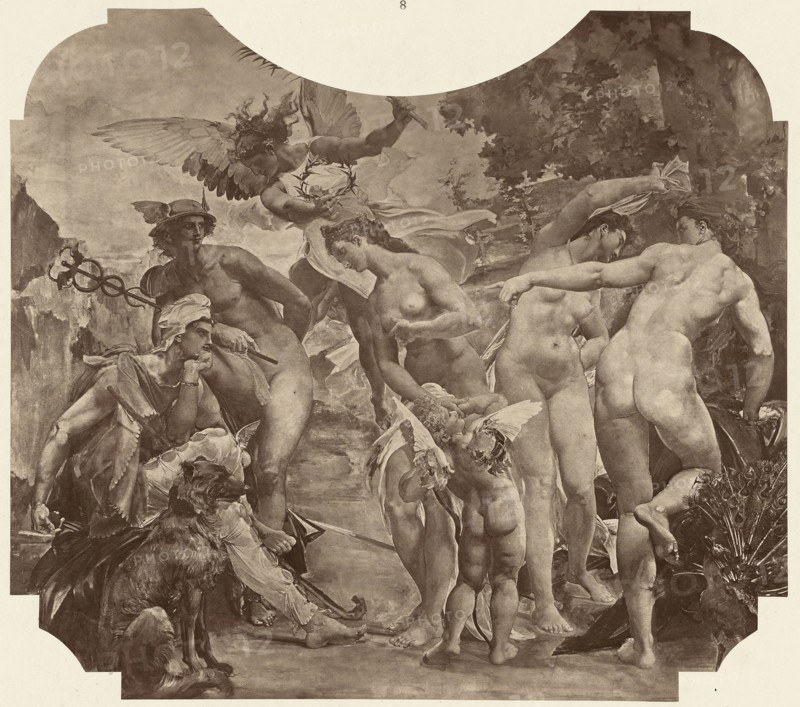 Le jugement de Paris; Louis-Émile Durandelle, French, 1839 - 1917, Paris, France; about 1875; Albumen silver print