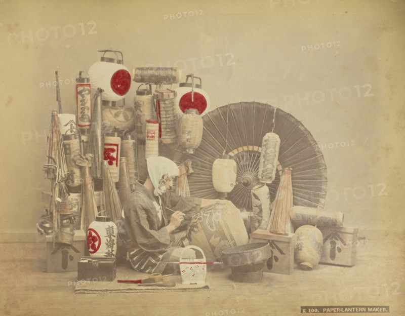 Paper Lantern Maker; Attributed to Kusakabe Kimbei, Japanese, 1841 - 1934, active 1880s - about 1912, Japan; 1870s - 1890s