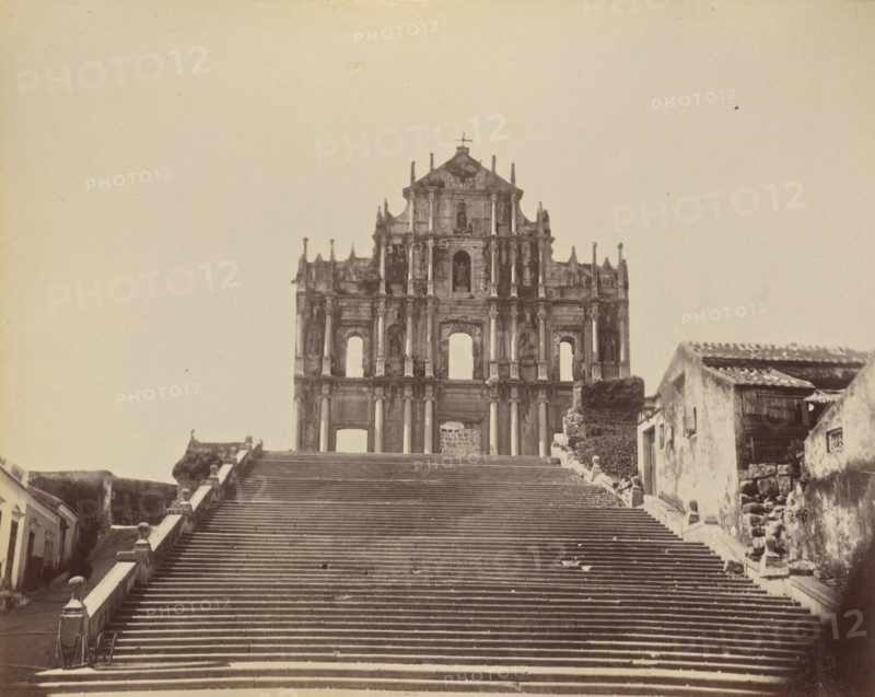 Ruins of the Old Cathedral, Macao; Attributed to John Thomson, Scottish, 1837 - 1921, Macao; 1870s - 1890s; Albumen silver