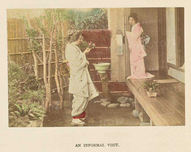 An Informal Visit; Kazumasa Ogawa, Japanese, 1860 - 1929, 1897; Hand-colored Albumen silver print