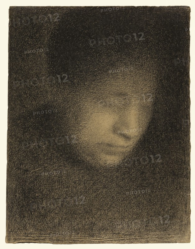 Madame Seurat, the Artist's Mother; Georges Seurat, French, 1859 - 1891, about 1882 - 1883; Conté crayon; 30.5 × 23.3 cm