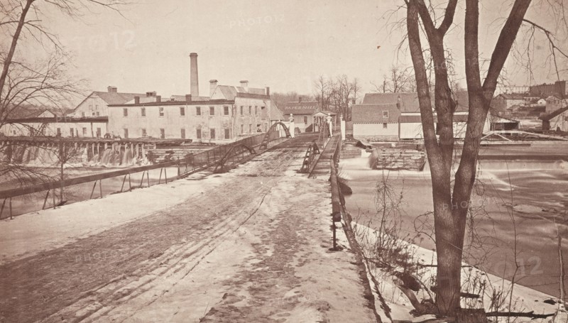 Bath Island, in the American Rapids; George Barker, American, 1844 - 1894, Albany, New York, United States; 1880; Heliotype
