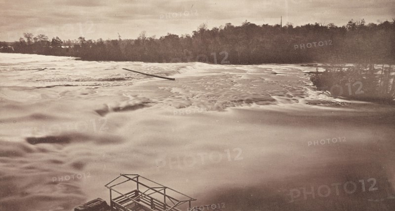 Upper American Rapids and Goat Island Shore; George Barker, American, 1844 - 1894, Albany, New York, United States; 1880