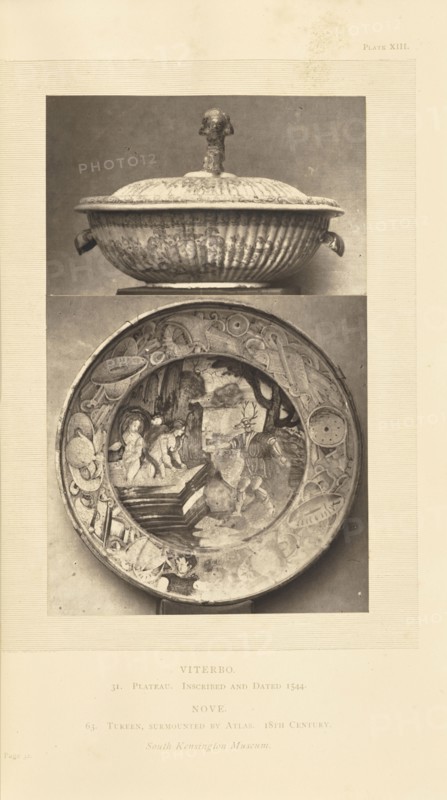 Tureen and plate; William Chaffers, British, active 1870s, London, England; 1872; Woodburytype; 15.4 × 9.5 cm