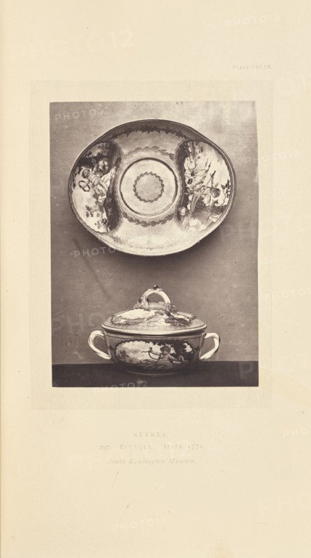 Ecuelle and tray; William Chaffers, English, 1811 - 1892, London, England, Europe; 1871; Woodburytype; 11.9 x 8.6 cm