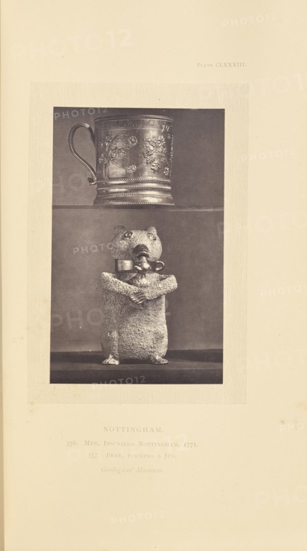 Mug and bear jug; William Chaffers, English, 1811 - 1892, London, England, Europe; 1871; Woodburytype; 11.7 x 7.3 cm