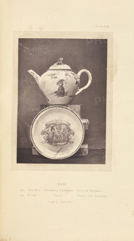 Tea pot and plate; William Chaffers, English, 1811 - 1892, London, England, Europe; 1871; Woodburytype; 12.1 x 8.5 cm