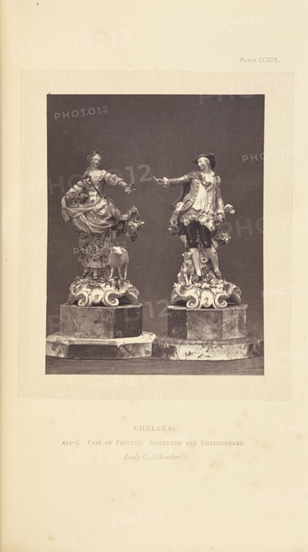 Pair of figures; William Chaffers, English, 1811 - 1892, London, England, Europe; 1871; Woodburytype; 11.8 x 9.2 cm