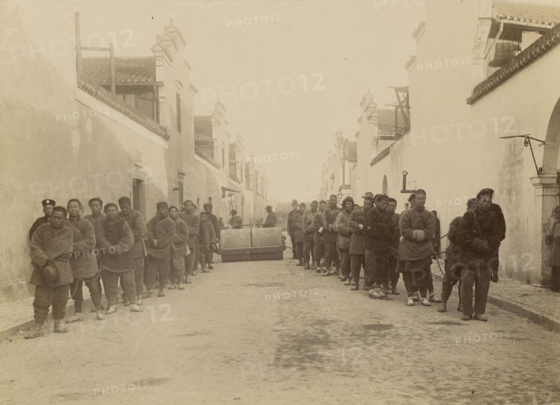 Coolies, Canton; Unknown maker; Canton, Canton, China; 1870s - 1880s; Albumen silver print