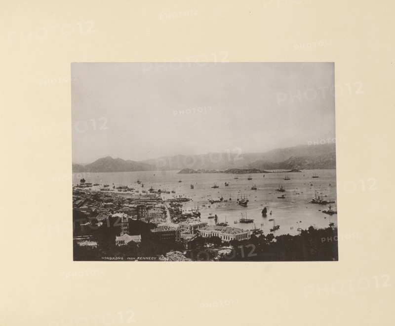 Hongkong from Kennedy Road; Unknown maker; Hong Kong, China; 1870s - 1880s; Albumen silver print