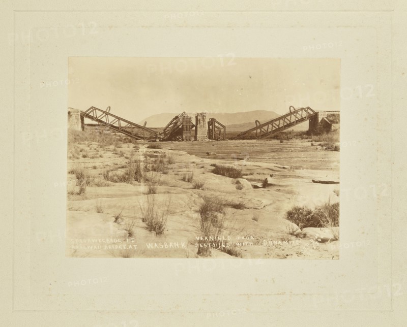 Spoorwegberg te vernield door dijnamite; Possibly Jan van Hoepen, Dutch, 1856 - 1922, Wasbank, KwaZulu,Natal, South Africa