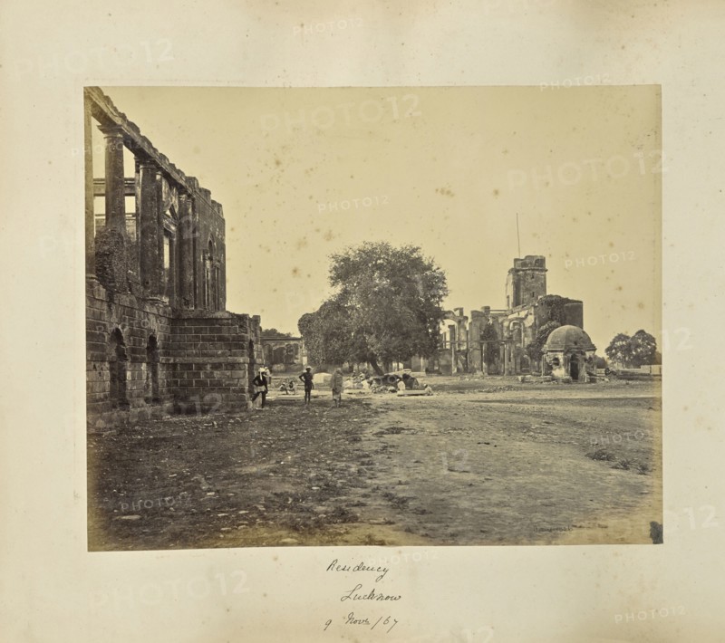 Lucknow; Residency and Banqueting Hall; Samuel Bourne, English, 1834 - 1912, Lucknow, Uttar Pradesh, India, Asia; November 9