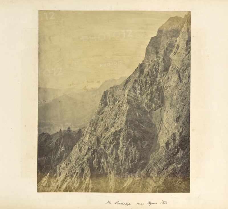 Nynee Tal; The Landslip; Samuel Bourne, English, 1834 - 1912, Naini TÄl, Uttarakhand, India, Asia; about 1868; Albumen silver