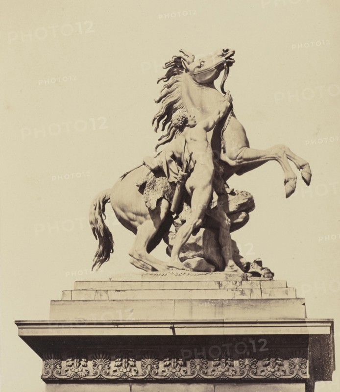 Cheavaux de Marly, No. 73, Édouard Baldus, French, born Germany, 1813 - 1889, Paris, France; 1860s; Albumen silver print