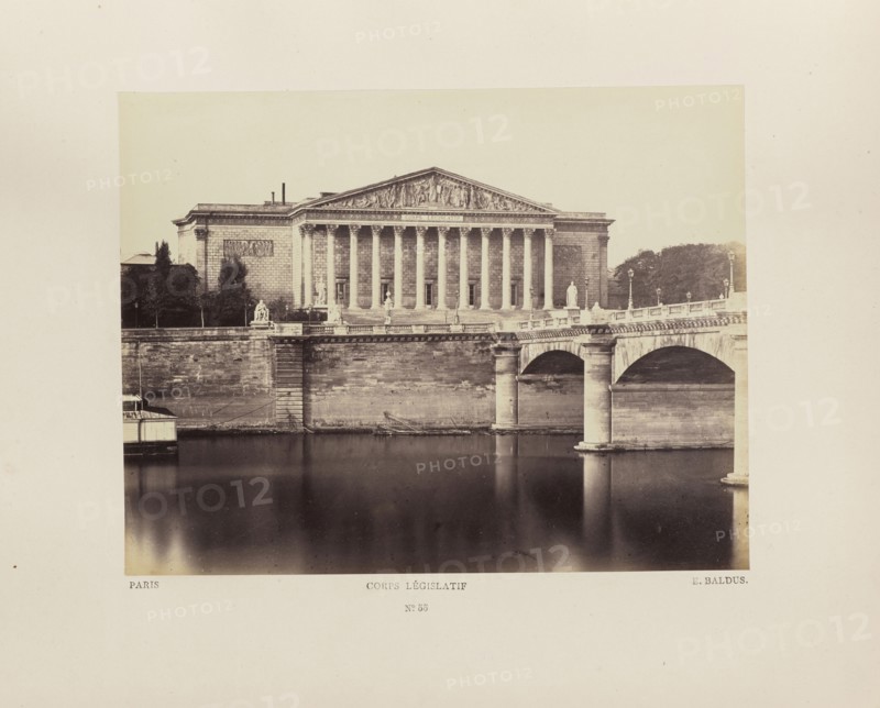 Corps Législatif, No. 55, Édouard Baldus, French, born Germany, 1813 - 1889, Paris, France; 1860s; Albumen silver print