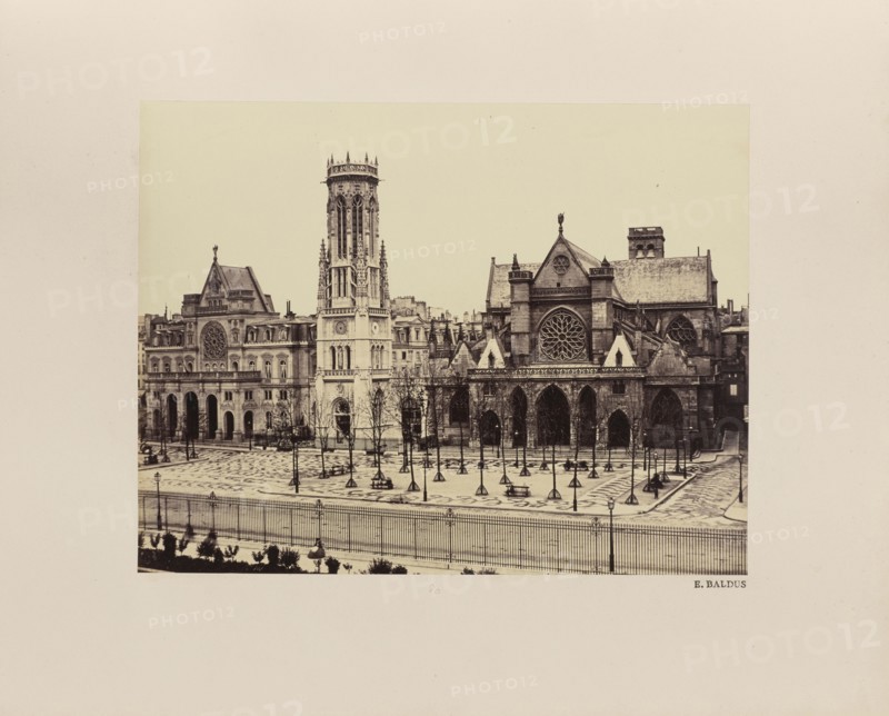 Place St. Germain L'Auxerrois, No. 80, Édouard Baldus, French, born Germany, 1813 - 1889, Paris, France; 1860s; Albumen silver