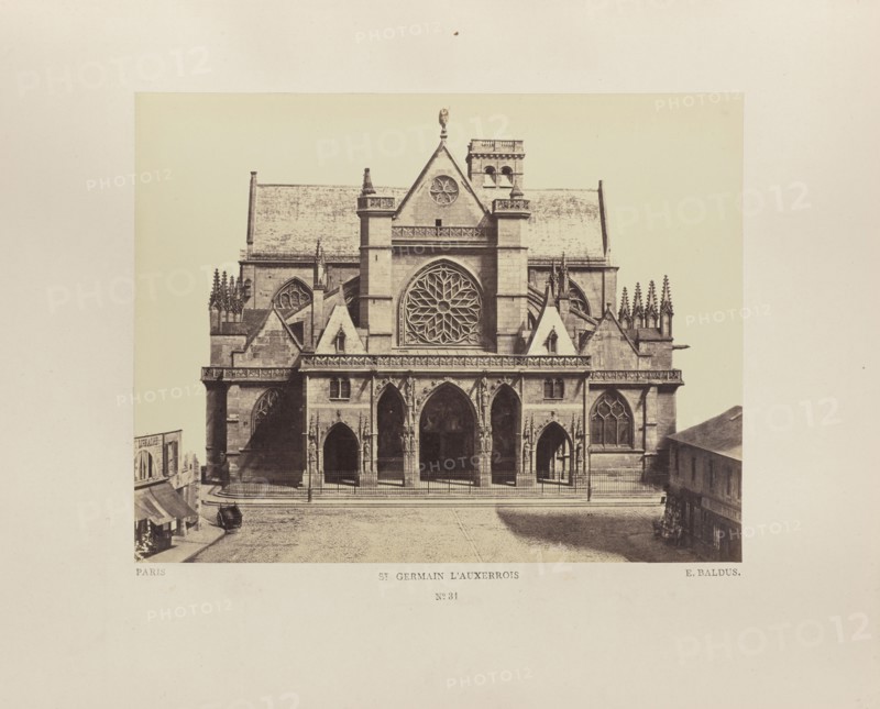 St. Germain L'Auxerrois, No. 31, Édouard Baldus, French, born Germany, 1813 - 1889, Paris, France; 1860s; Albumen silver print