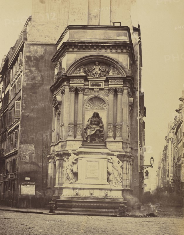 Fontaine Molière, No. 78, Édouard Baldus, French, born Germany, 1813 - 1889, Paris, France; 1860s; Albumen silver print