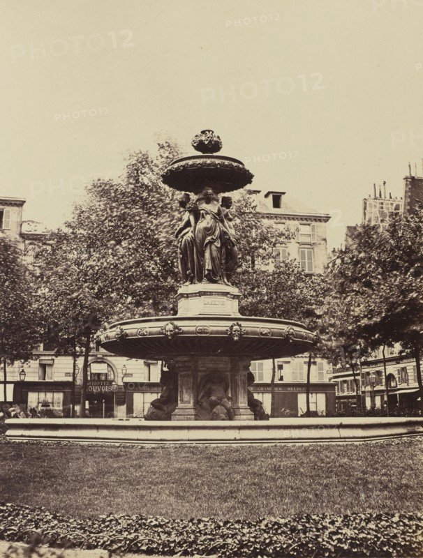 Fontaine Louvois, No. 77, Édouard Baldus, French, born Germany, 1813 - 1889, Paris, France; 1860s; Albumen silver print
