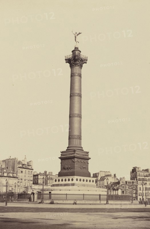 Colonne de Juillet, No. 32, Édouard Baldus, French, born Germany, 1813 - 1889, Paris, France; 1860s; Albumen silver print