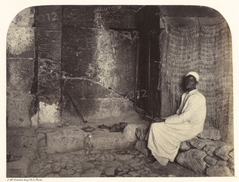 Ancient Gateway at the Damascus Gate; Sgt. James M. McDonald, English, 1822 - 1885, Israel; 1865; Albumen silver print