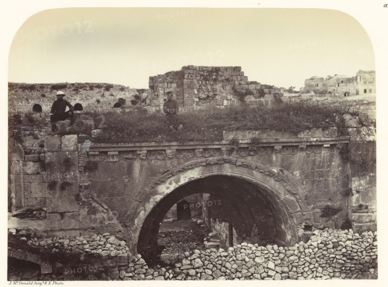 Entrance to Hospital of the Knights of St. John; Sgt. James M. McDonald, English, 1822 - 1885, Israel; 1865; Albumen silver
