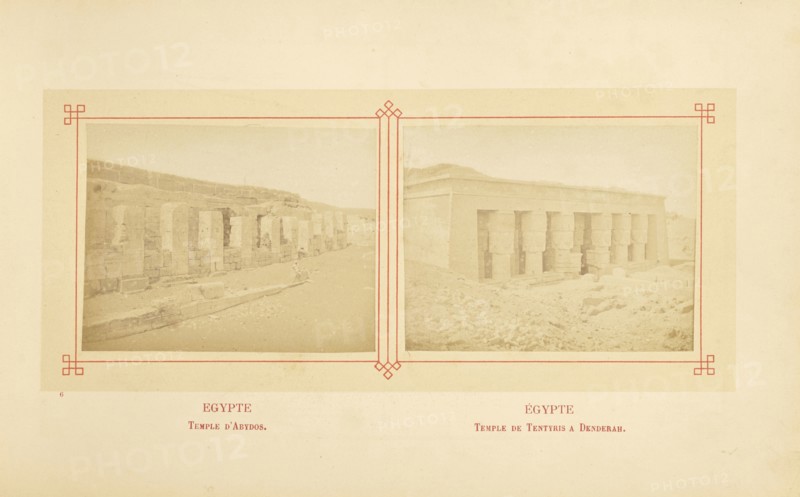 Temple d'Abydos; Félix Bonfils, French, 1831 - 1885, Alais, France; about 1878; Albumen silver print