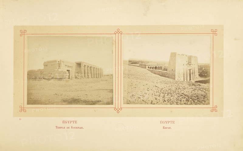Temple de Kournah; Félix Bonfils, French, 1831 - 1885, Alais, France; about 1878; Albumen silver print