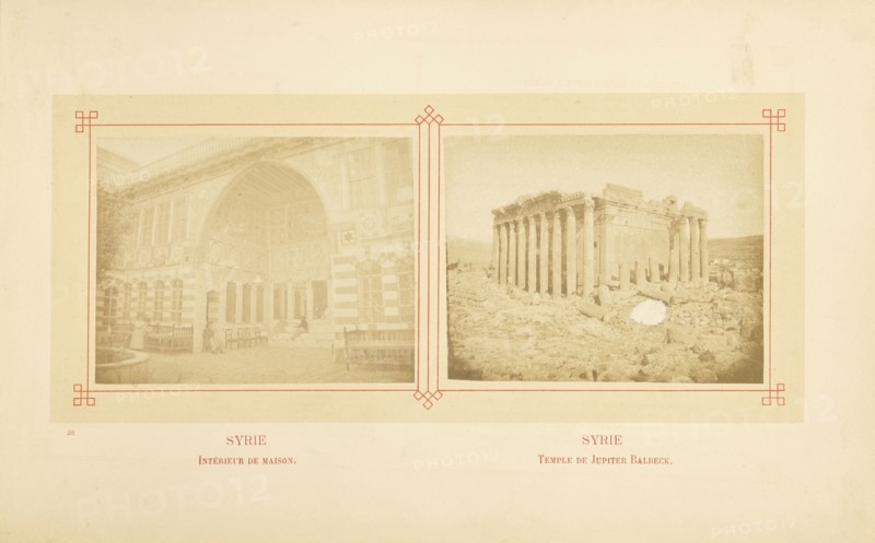 Intèrieur de maison; Félix Bonfils, French, 1831 - 1885, Alais, France; about 1878; Albumen silver print