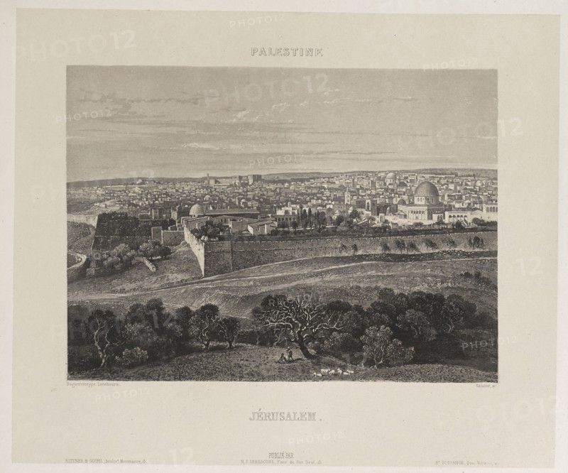 Palestine. Jérusalem; Nöel-Marie-Paymal Lerebours, French, 1807 - 1873, Attributed to Frédéric Goupil-Fesquet, French, 1817