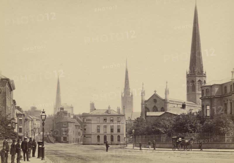 Coventry, the Three Spires, from the Green; Francis Bedford, English, 1815,1816 - 1894, Chester, England; about 1860 - 1870