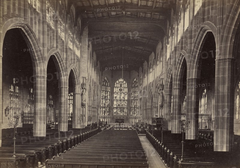Coventry, interior of St. Michael's, looking east; Francis Bedford, English, 1815,1816 - 1894, Chester, England; about 1860
