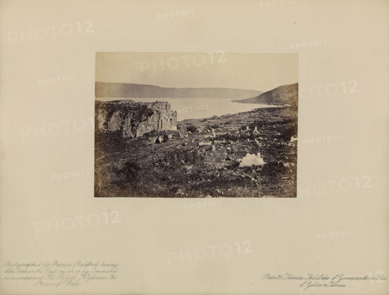 Tiberias - The Lake of Gennesareth, or The Sea of Galilee or Tiberias; Francis Bedford, English, 1815,1816 - 1894, London