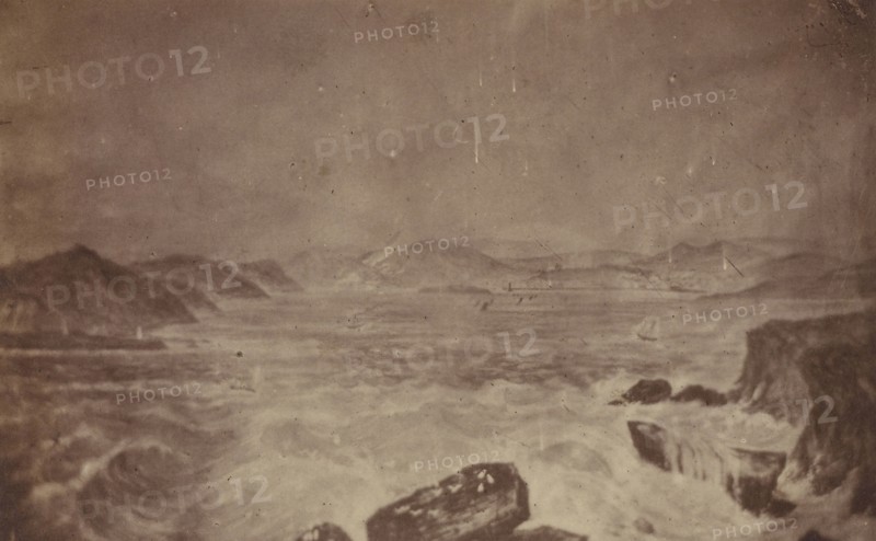 Photograph of a Seascape Painting; French, Louis Désiré Blanquart-Evrard, French, 1802 - 1872, Lille, France; about 1853