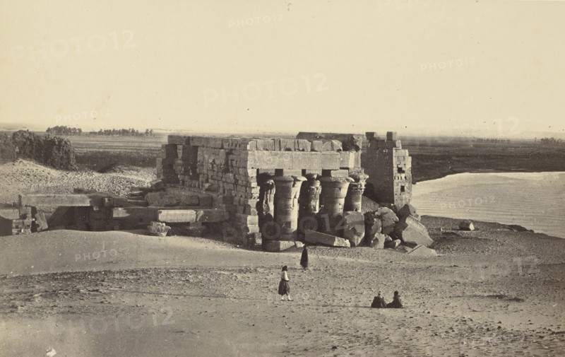 Koum Ombo, From the North East; Francis Frith, English, 1822 - 1898, Kom Ombo, Egypt; 1857; Albumen silver print