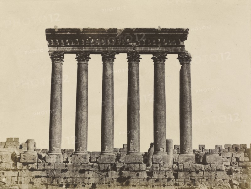Syrie. Baalbeck. Colonnade du Temple du Soleil; Maxime Du Camp, French, 1822 - 1894, Louis Désiré Blanquart-Evrard French