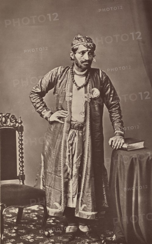 H.H. The Maharaja of Jaipur, G.C.S.I; Bourne & Shepherd, English, founded 1863, London, England; 1877; Woodburytype