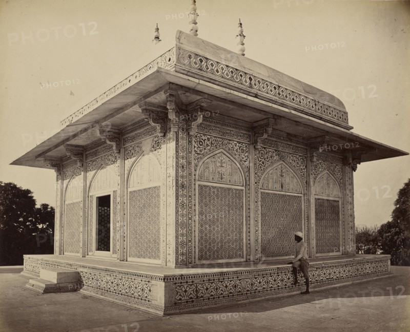 The Marble Cupola of the Mausoleum of Itmad-Ud-Daulah, Agra; Samuel Bourne, English, 1834 - 1912, Agra, India; 1866; Albumen