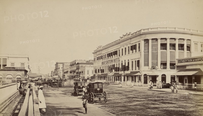 Great Eastern Hotel, Old Court House Street, Calcutta; Samuel Bourne, English, 1834 - 1912, Calcutta, India; 1867 - 1868