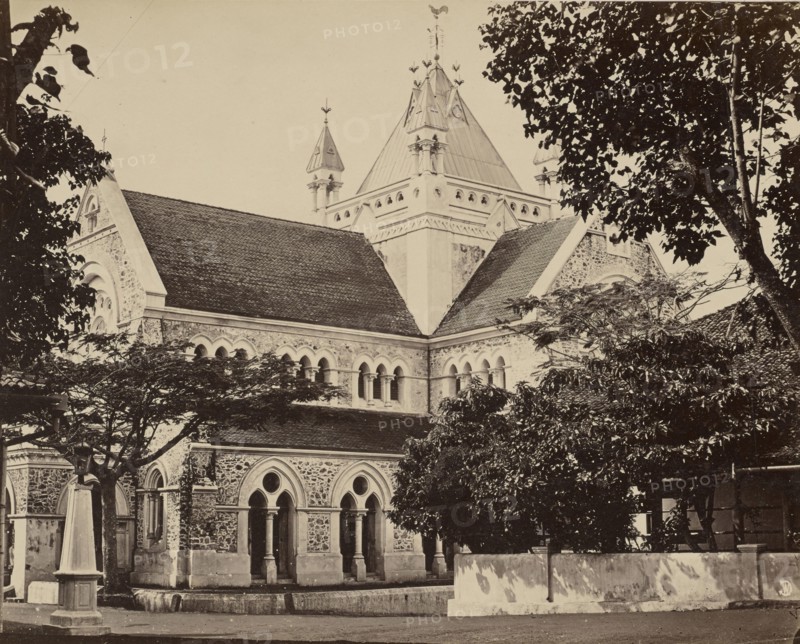 The English Church. Galle. Ceylon; Galle, Sri Lanka; about 1863 - 1874; Albumen silver print