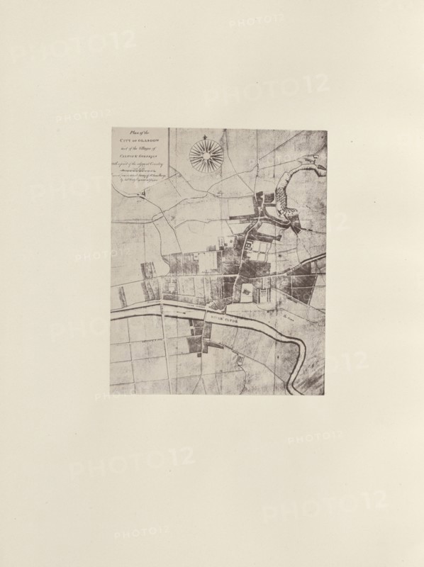Map of Glasgow in 1776; Thomas Annan, Scottish,1829 - 1887, Glasgow, Scotland; 1878; Carbon print; 13.5 × 10.9 cm